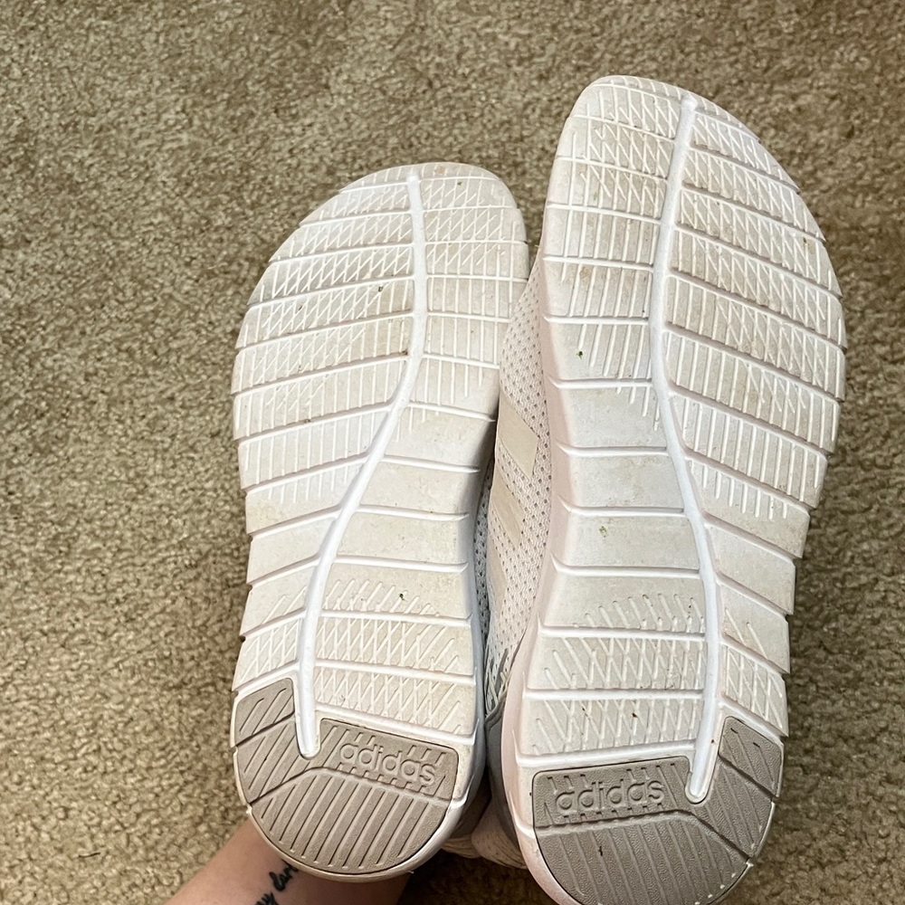 adidas Women's White and Gray Sneakers - Picture 4 of 6